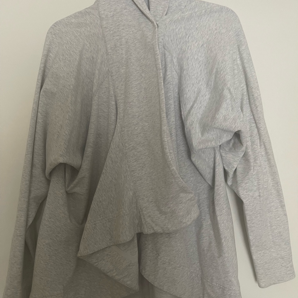 Versatile Lululemon Snap Button Cowl Neck Grey Sw… - image 3